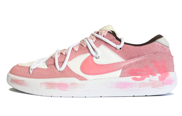 Nike Nike SB Force 58 Burst Into Cloud Lightweight Low top Casual Shoes Unisex Pink White