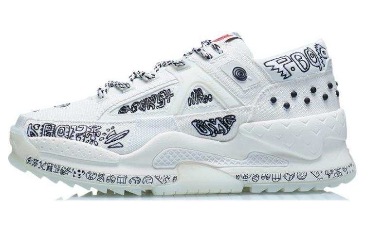 Li-Ning Li Ning CF Peace Low top Sports Casual Shoes Men's Mist White