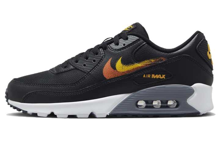 Nike Nike Air Max 90 Spray Paint Swoosh Black University Gold