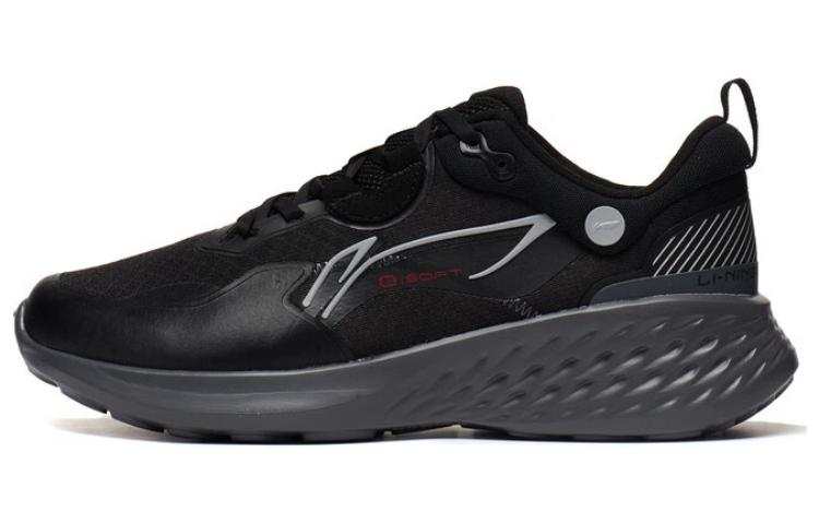 Li-Ning Li Ning Soft Element Slip Resistant, Abrasion Resistant, Breathable Low top Sports Casual Shoes Men's Black