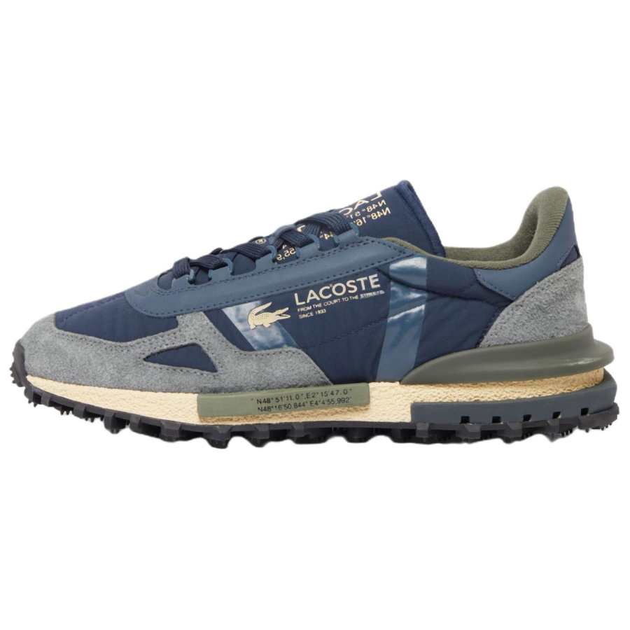 LACOSTE Slip Resistant Abrasion Resistant Slip Resistant Abrasion Resistant Low top Casual Shoes Men's Blue