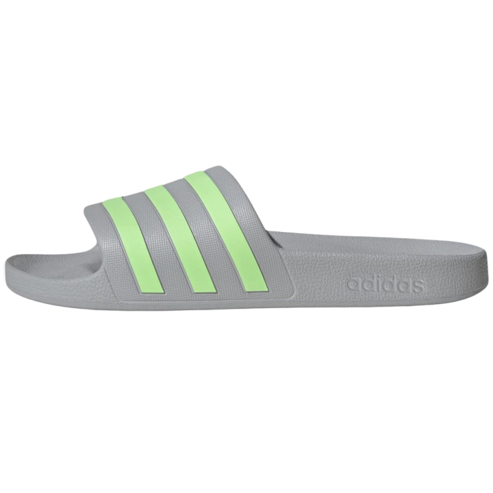 Adidas Adidas Adilette Aqua Slides Grey Two Green Spark