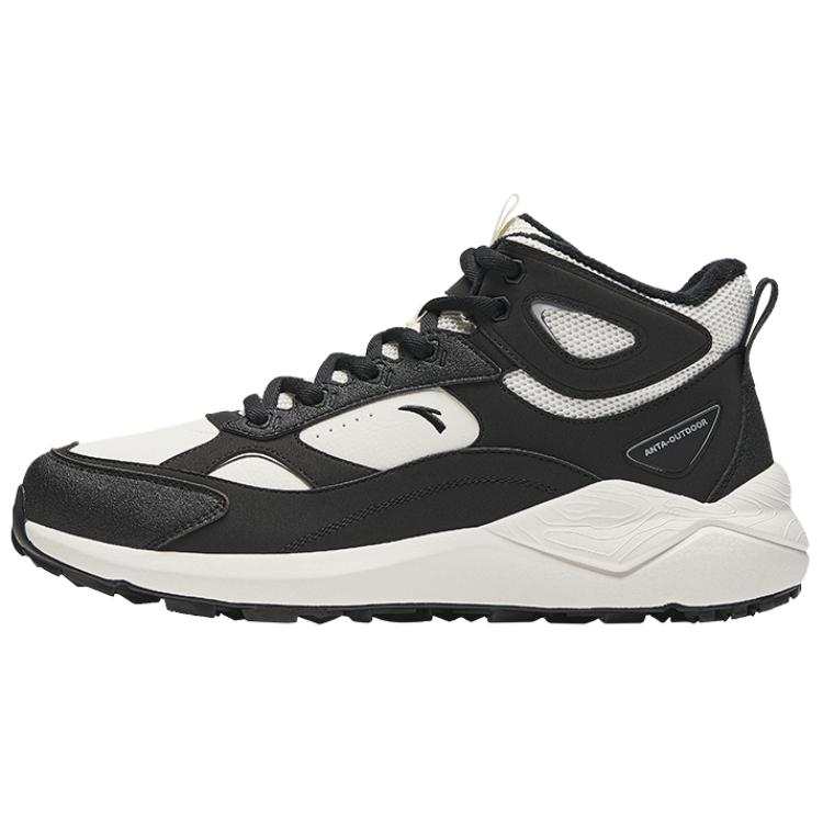 Anta Pedal Island Fleece Lined Comfortable Fashion Slip Resistant Abrasion Resistant High top Casual Shoes Men's