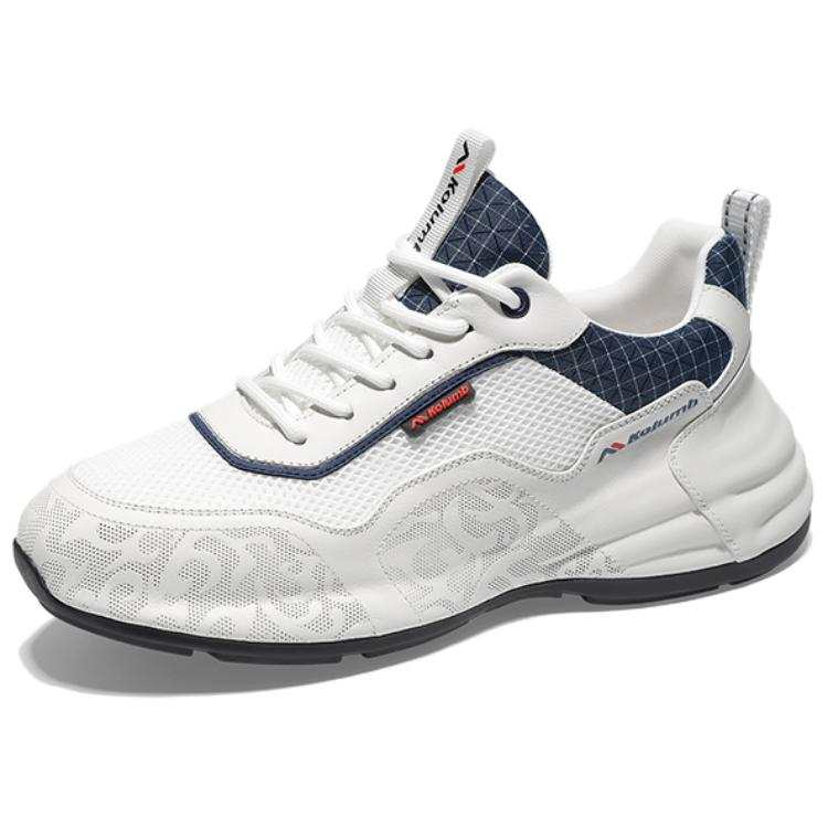 Kolumb Breathable Height Increasing Low top Casual Shoes Men's White Blue