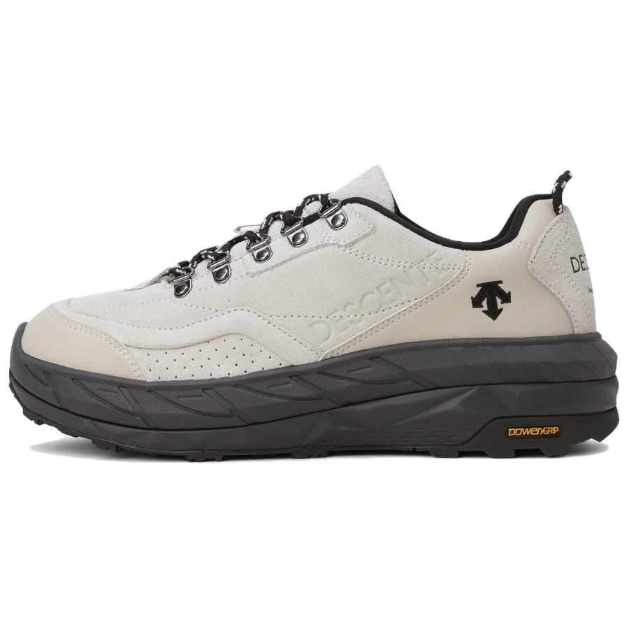 DESCENTE Cow Leather, Synthetic Leather Low top Casual Shoes Unisex Ecru