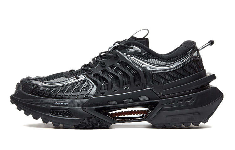 Li-Ning Li Ning Textile, Synthetic Leather, TPU Cushioning Slip Resistant Abrasion Resistant Coverage Support Low top