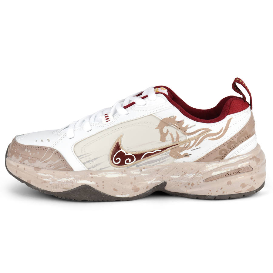 Nike Nike Air Monarch 4 Abrasion Resistant Abrasion Resistant Low top Casual Shoes Unisex Beige White Brown