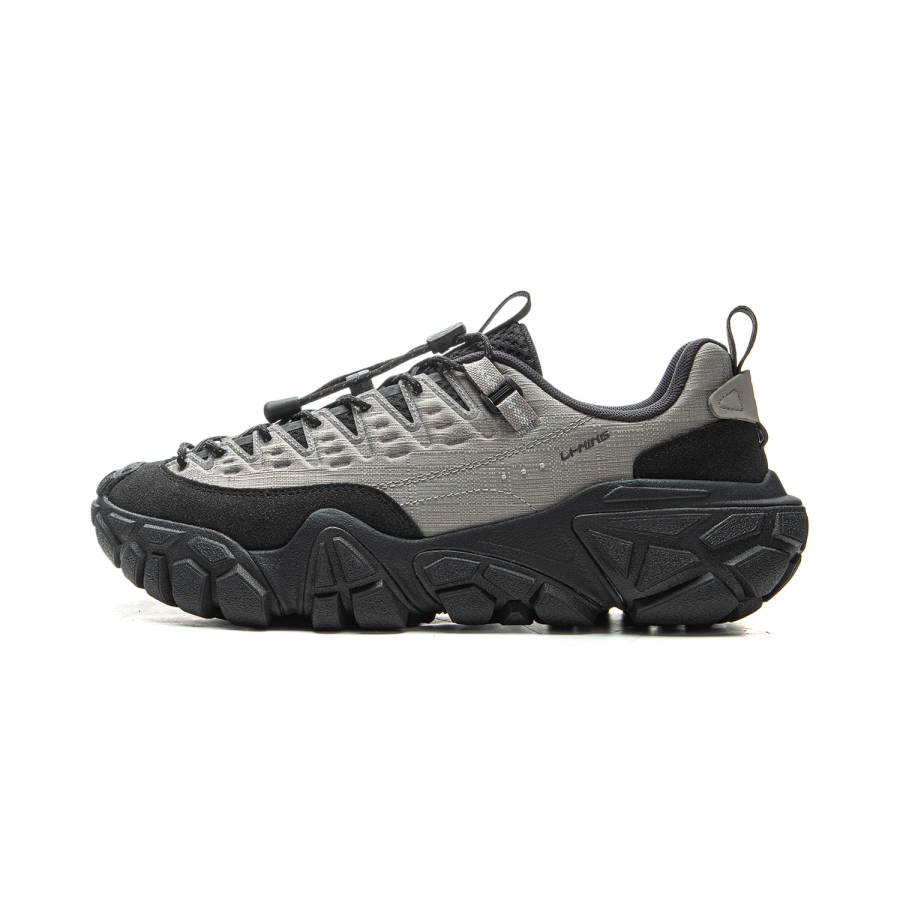 Li-Ning Li Ning Sand Dune Cushioning Slip Resistant Abrasion Resistant Support Low top Casual Shoes Men's Gray Black
