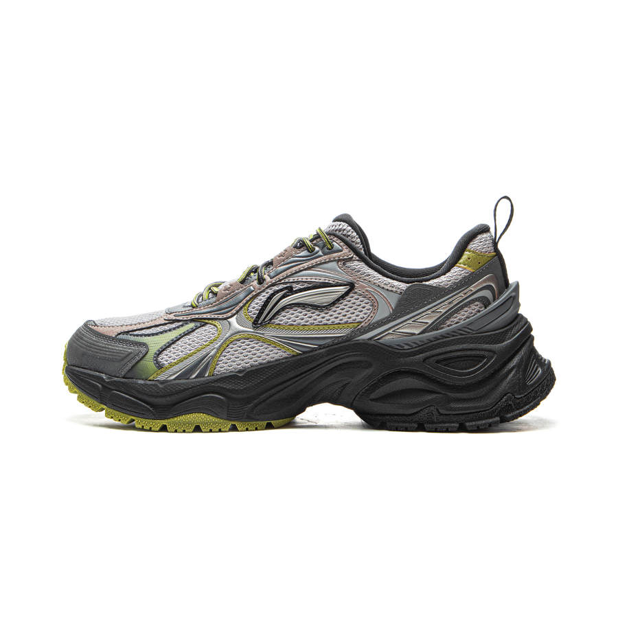 Li-Ning Li Ning Synthetic Leather Low top Casual Shoes Men's Gray