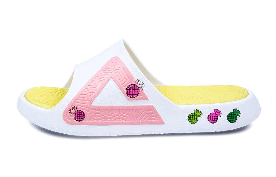 PEAK Tai Ji1.0 EVA Totem Quiet Slide Slippers Women's White Pink Yellow