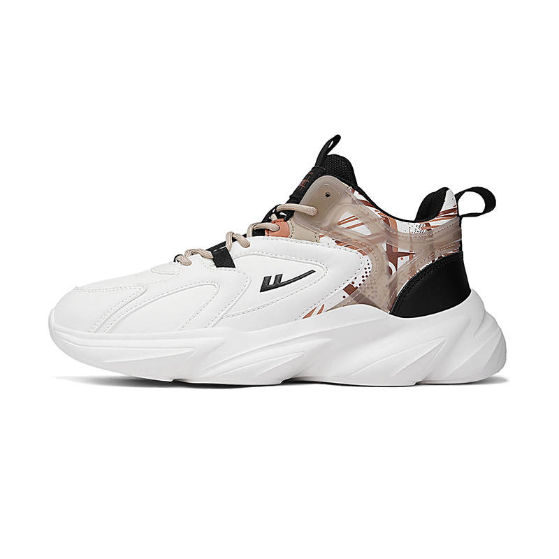 Warrior Cushioning Slip Resistant Height Increasing Low top Casual Shoes Men's White Brown