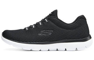 Skechers Cushioning Breathable Lightweight Cushioning Breathable Lightweight Low top Casual Shoes Women's Black White