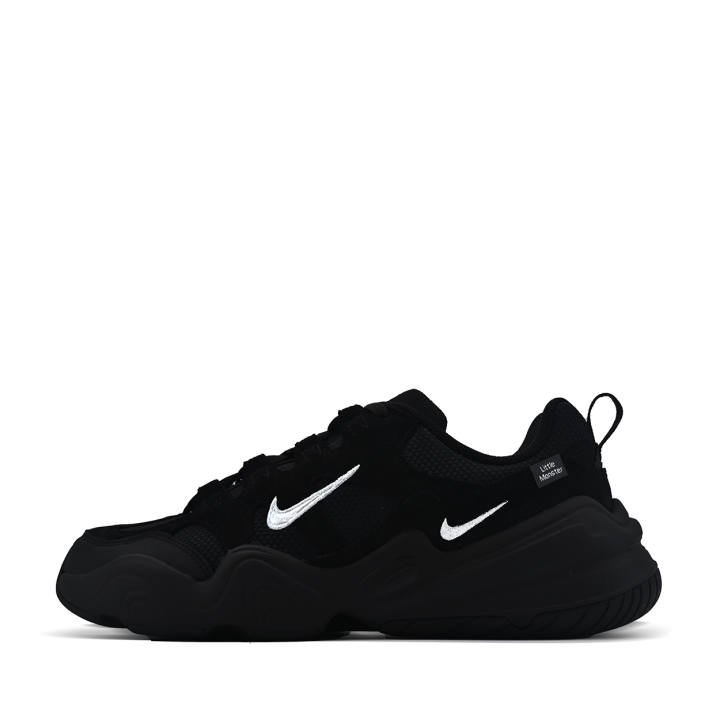 Nike Nike Tech Hera Synthetic Leather Abrasion Resistant Abrasion Resistant Low top Casual Shoes Unisex Black Silver