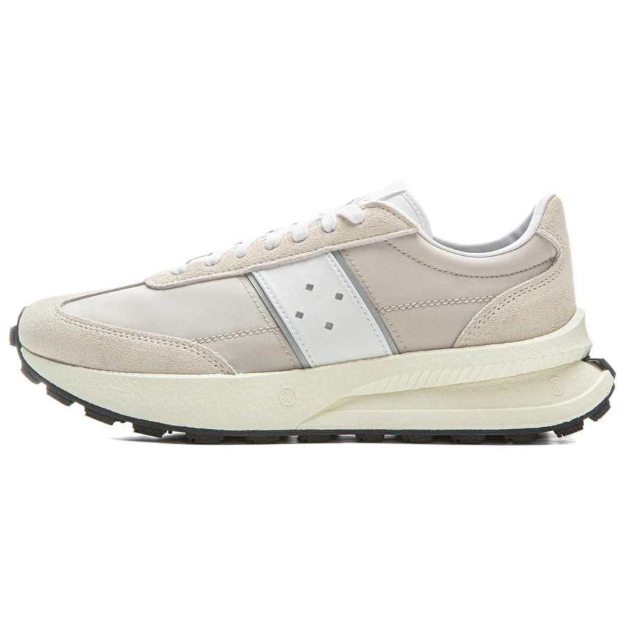 Li-Ning Li Ning Abrasion Resistant Breathable Low top Casual Shoes Unisex Ecru