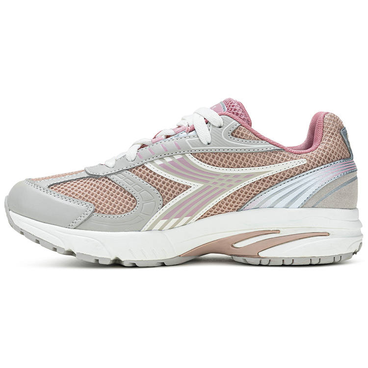 Diadora Breathable Low top Casual Shoes Women's Pink Silver