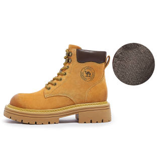 CAMEL Danxia, Fleece Lined Combat Boots 4.5CM Women's