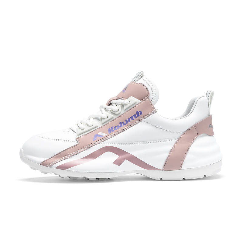 Kolumb Comfortable And Trendy Low top Casual Shoes Women's White Pink
