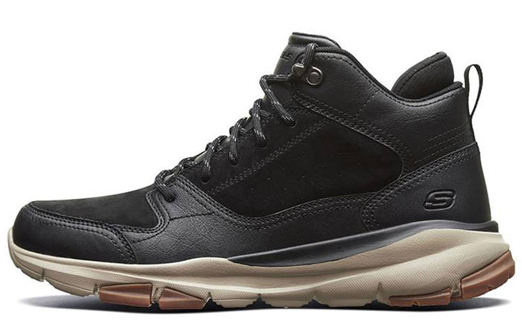 Skechers Soven Cushioning Abrasion Resistant Cushioning, Wear Resistant Mid top Casual Shoes Men's Black