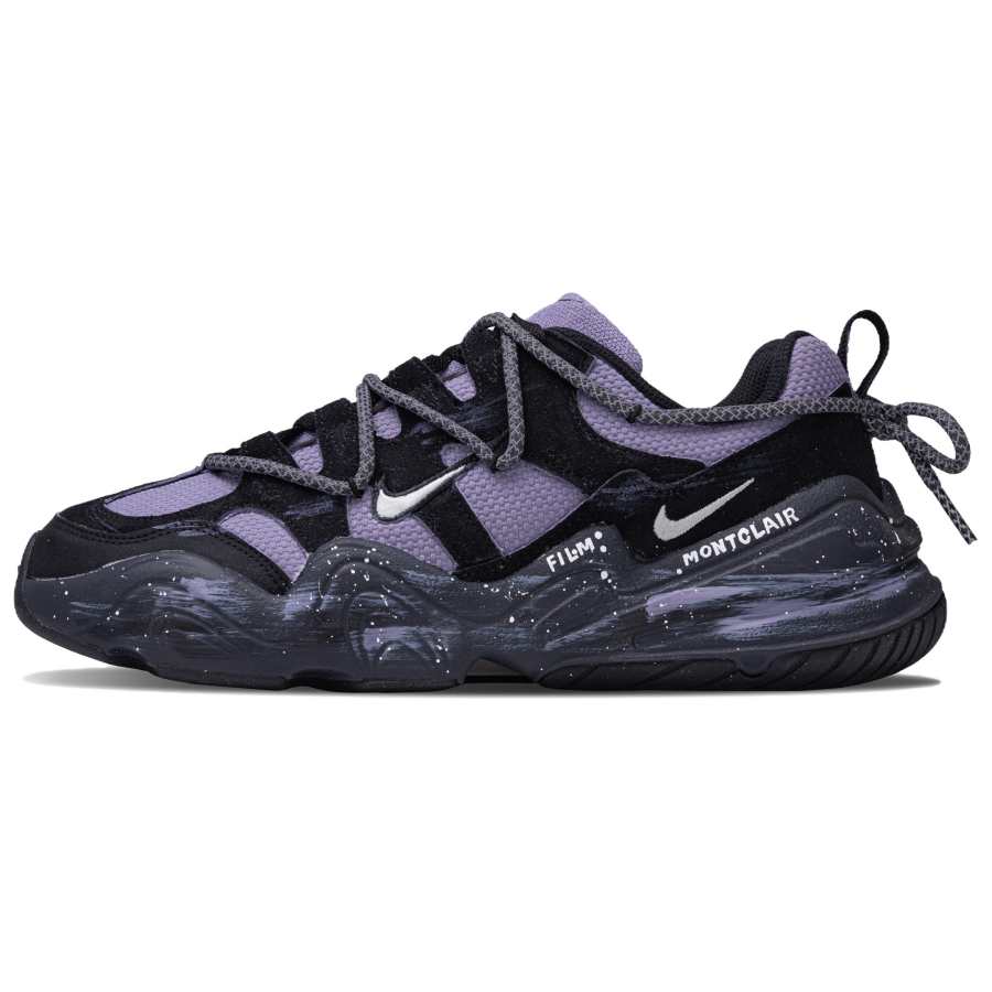 Nike Nike Tech Hera Cushioning Abrasion Resistant Low top Casual Shoes Women's Black Purple