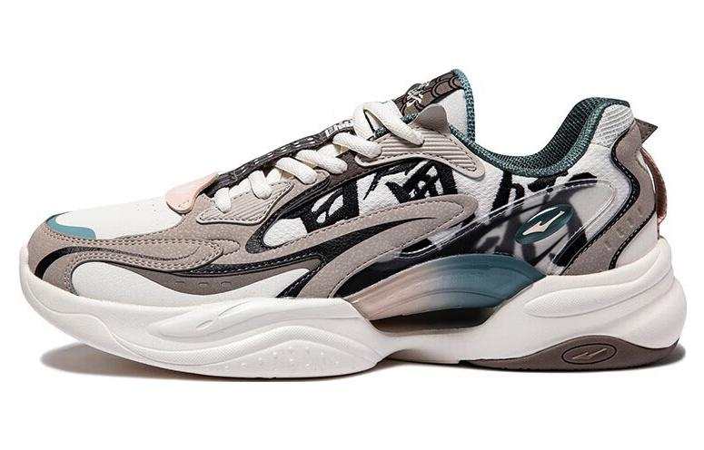 Erke Kunlun Five Elements Anti Slip Wear Resistant Low Top Sports Casual Shoes Men's Gray