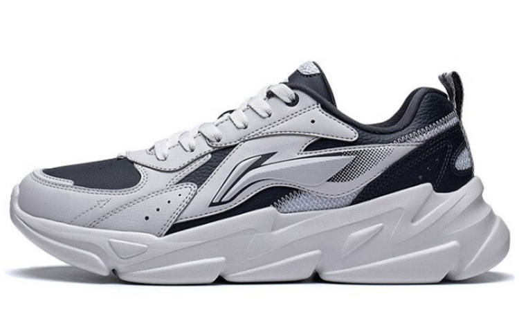 Li-Ning Li Ning Slip Resistant Low top Sports Casual Shoes Men's Gray Black