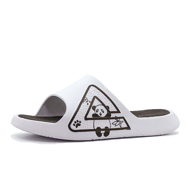 PEAK Taichi Classic Slippers Slip Resistant Massage Cushioning Slide Slippers Unisex Black White