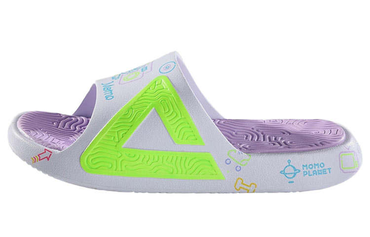 PEAK Slide Slippers Women's White/Green/Purple