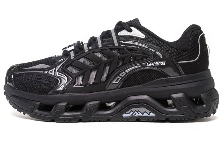 Li-Ning Li Ning Mountain Color Textile, Synthetic Leather Abrasion Resistant Cushioning Slip Resistant Breathable Low top