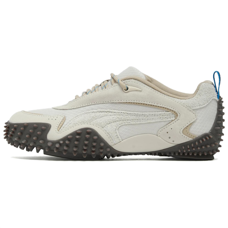 PUMA Mostro Textile, Split Cow Leather Abrasion Resistant Low top Casual Shoes Unisex White