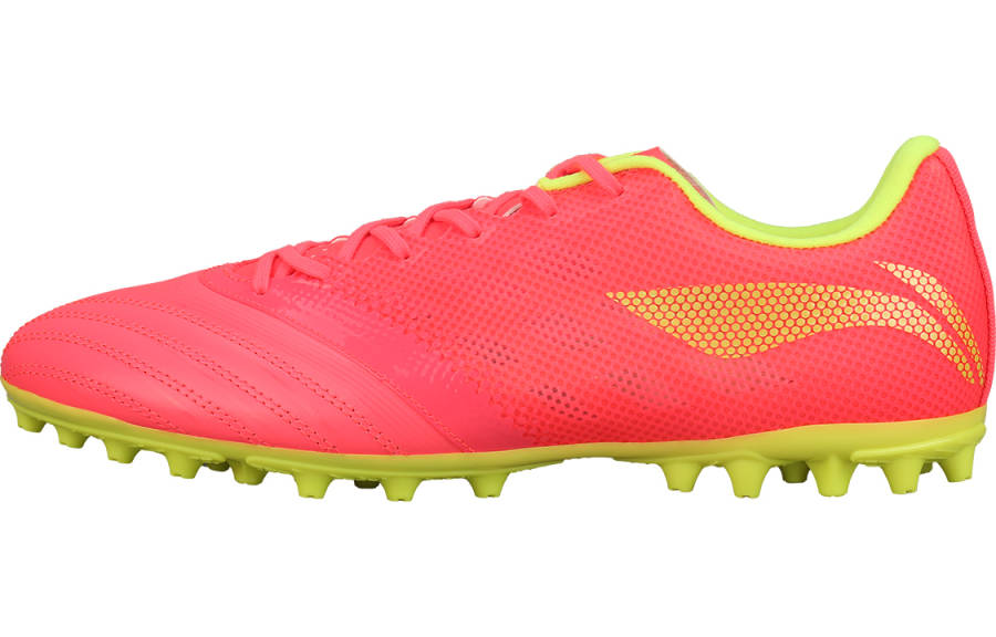 Li-Ning Li Ning Iron MG Multi Ground Artificial Turf Coverage Soccer Shoes Men's Neon Red