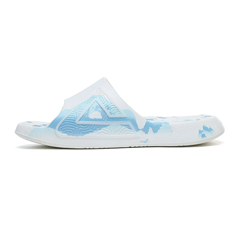 PEAK Taichi National Innovation EVA Slide Slippers Unisex Milk White Light Blue