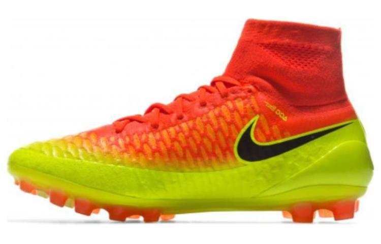 Nike Nike Magista Obra Comfortable Round Toe AG Artificial Ground Slip Resistant Abrasion Resistant Soccer Shoes Men's Red