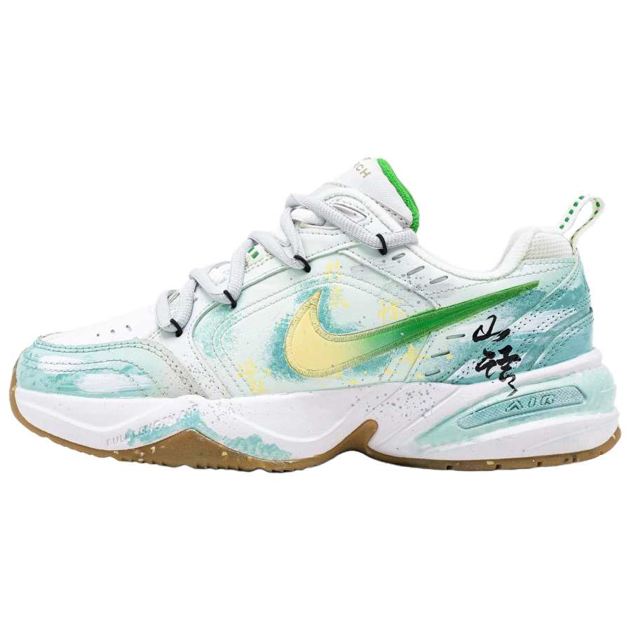 Nike Nike Air Monarch 4 Green Mountain Not Given Abrasion Resistant Low top Casual Shoes Men's White Green
