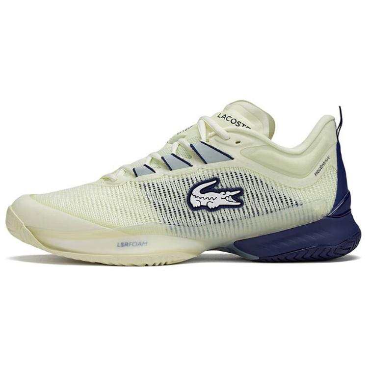 LACOSTE Fabric Low top Casual Shoes Men's Light Yellow