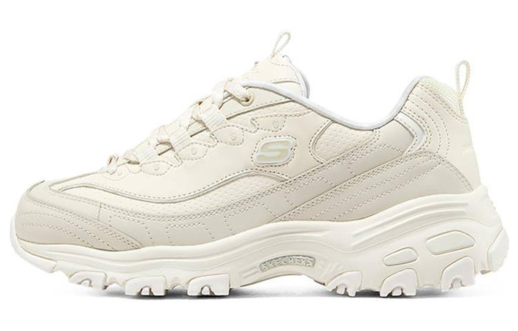Skechers D'Lites 1.0 Cushioning Abrasion Resistant Cushioning, Wear Resistant Low top Casual Shoes Women's Ecru