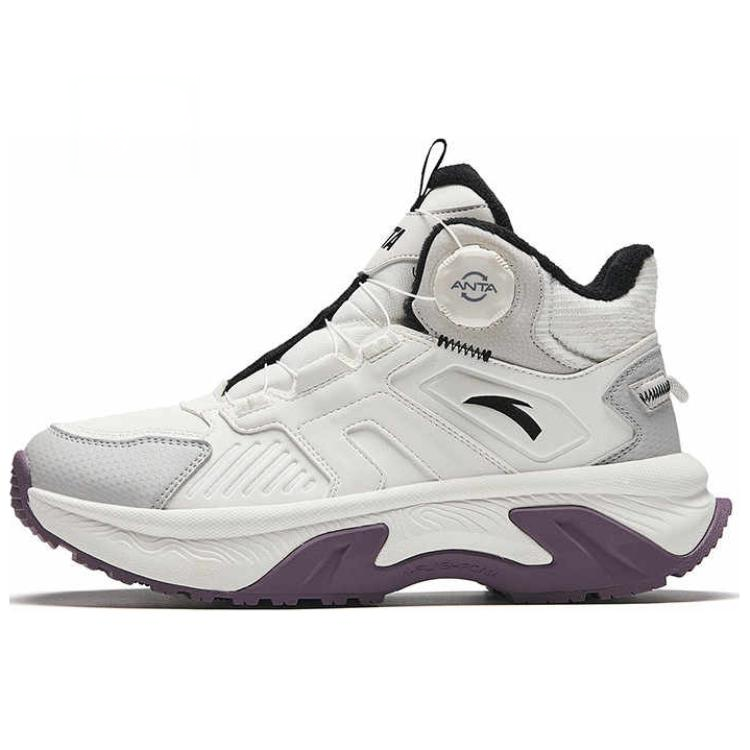 Anta Wujie Fleece Lined Comfortable Slip Resistant Thermal Slip Resistant Thermal High top Casual Shoes Women's