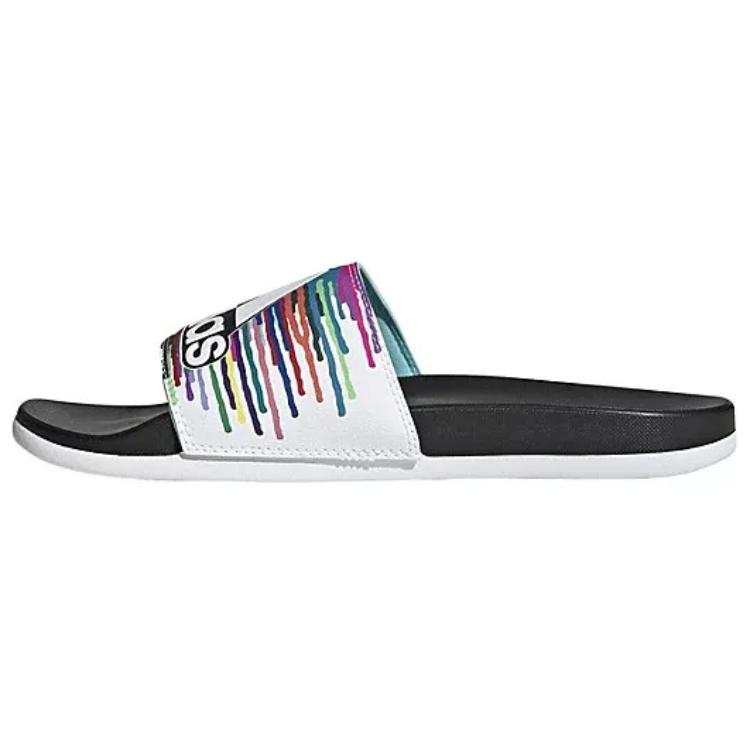Adidas Adidas Adilette Slip Resistant Abrasion Resistant Slide Slippers Unisex Black White