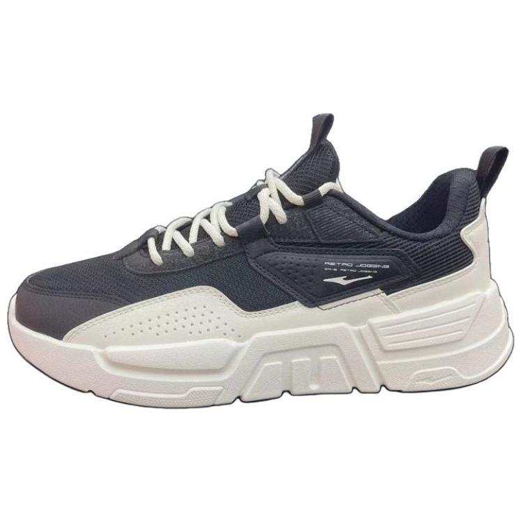 Erke Sports Life Collection Cushioning Breathable Cushioning Breathable Low top Casual Shoes Men's Black White
