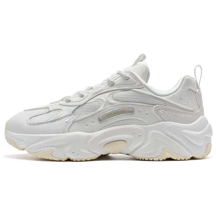 XTEP Huiyou 2.0 Comfortable And Trendy Slip Resistant Abrasion Resistant Low top Casual Shoes Women's Sail White