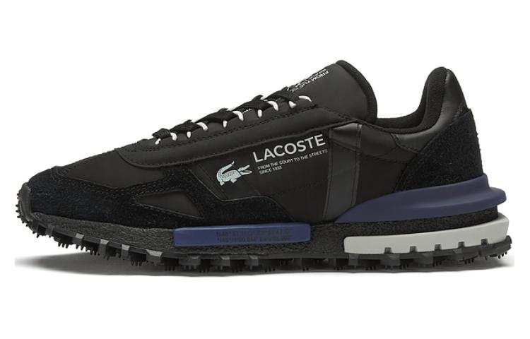 LACOSTE Leather Low top Casual Shoes Men's Black