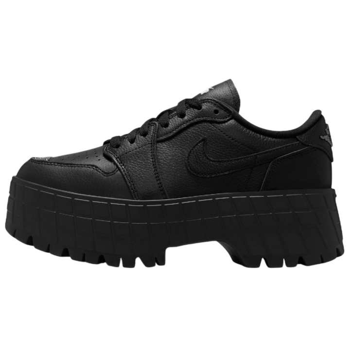 Jordan Jordan Air Jordan 1 Leather Breathable Low top Casual Shoes Women's Black