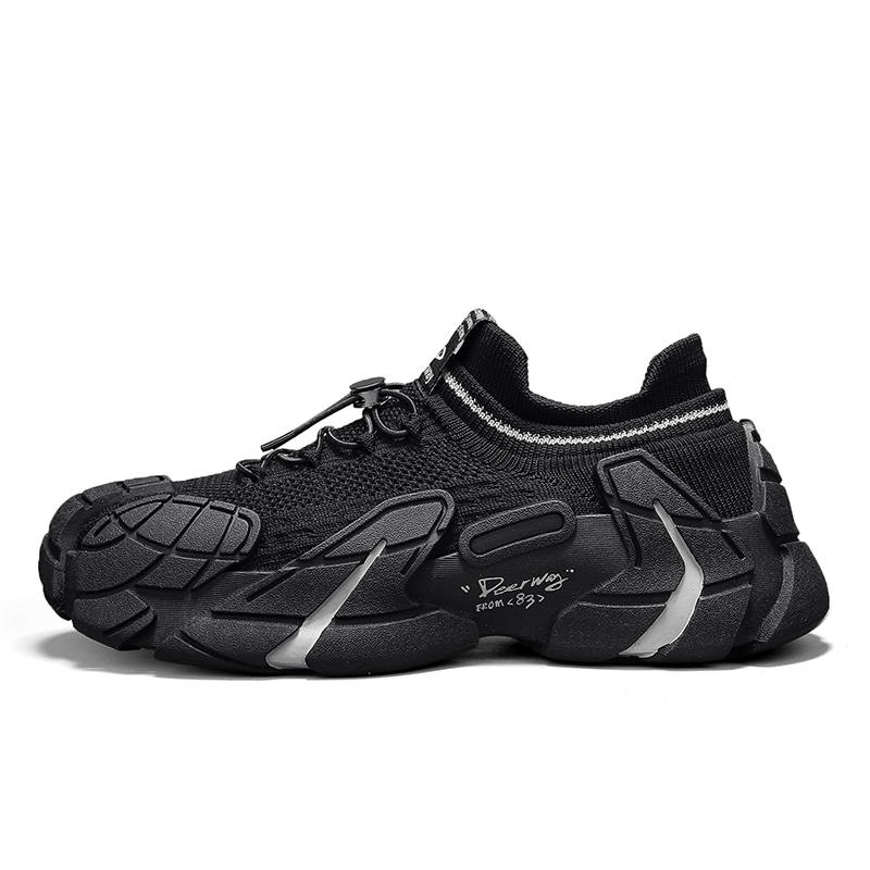 DEERWAY Abrasion Resistant, Breathable, Lightweight Low top Casual Shoes Men's Black