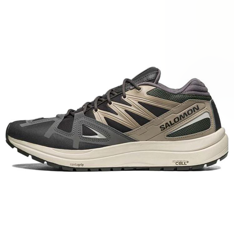 SALOMON Odyssey 1 Sports Mesh, Leather Slip Resistant Abrasion Resistant Low top Outdoor Shoes Unisex Gray