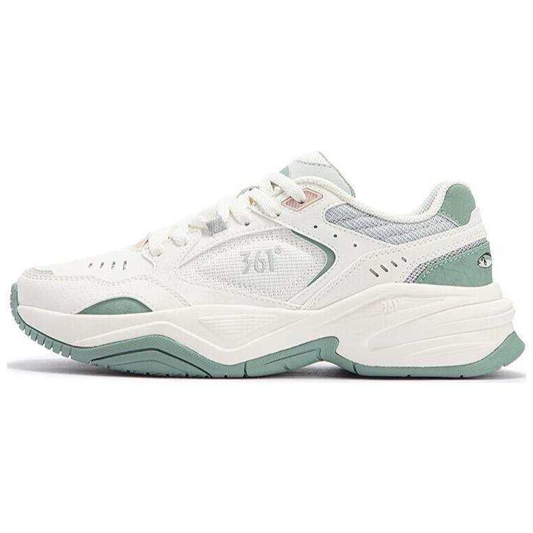 361° Comfortable Abrasion Resistant Low top Casual Shoes Women's White Green