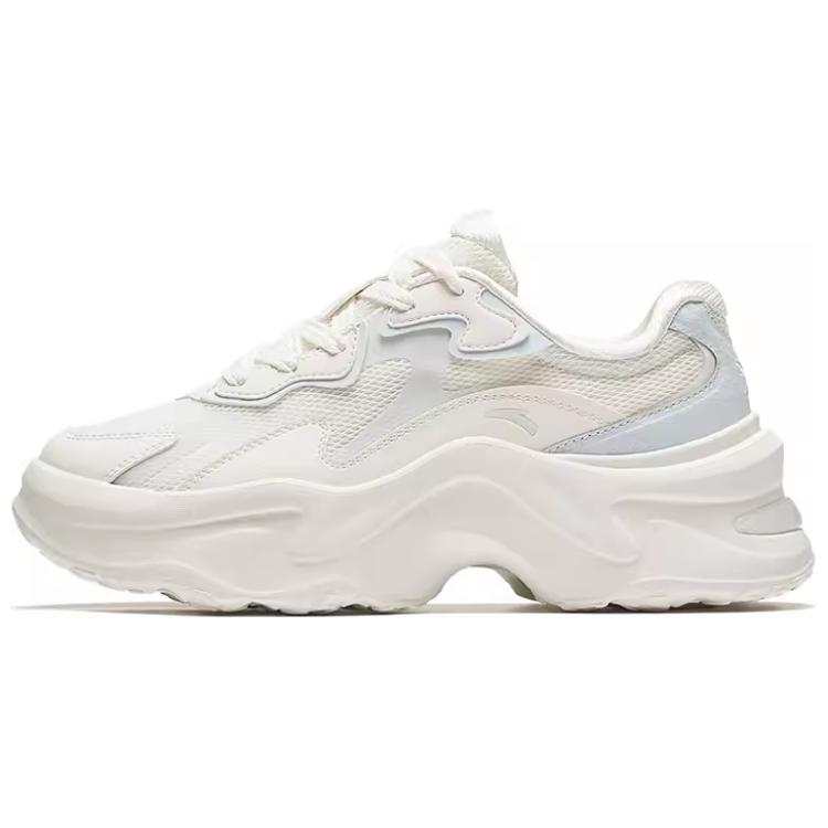 Anta Comfortable And Breathable Slip Resistant Abrasion Resistant Low top Casual Shoes Women's White Gray