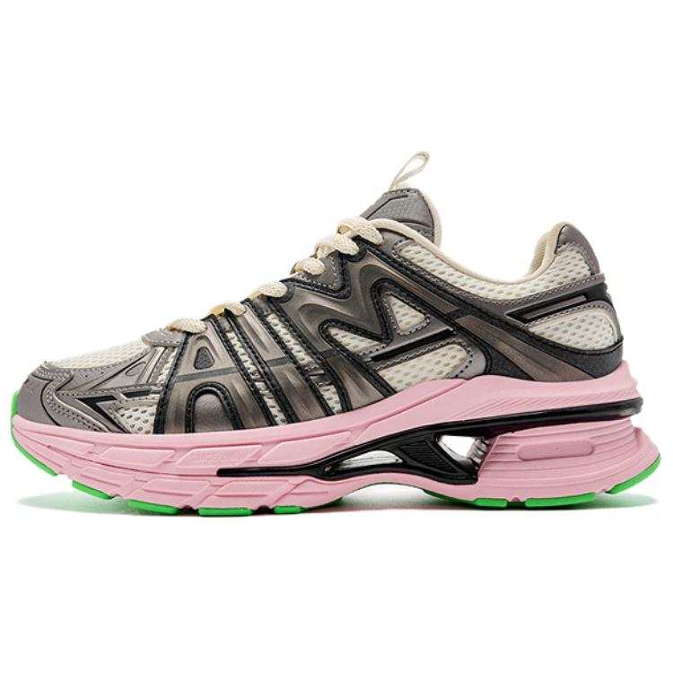 QIAODAN Abrasion Resistant Breathable Abrasion Resistant Breathable Low top Casual Shoes Women's Brown White Pink