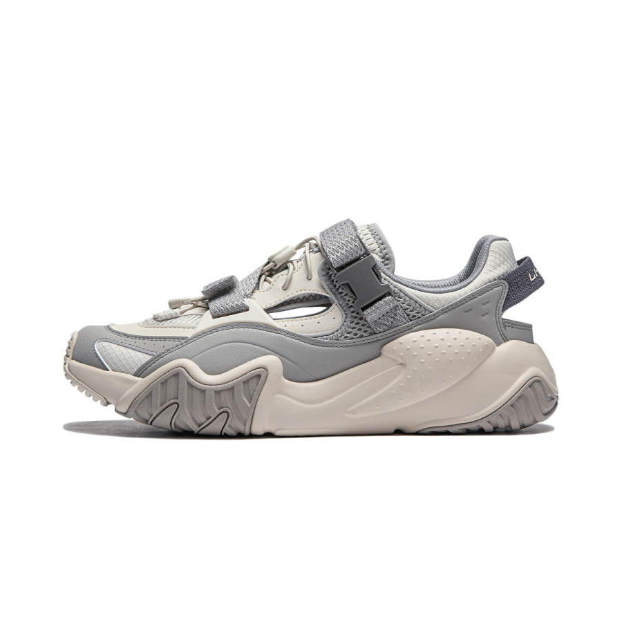 Li-Ning Li Ning Sichuan Cruise Slip Resistant Abrasion Resistant Low top Casual Shoes Men's Silver Birch Gray