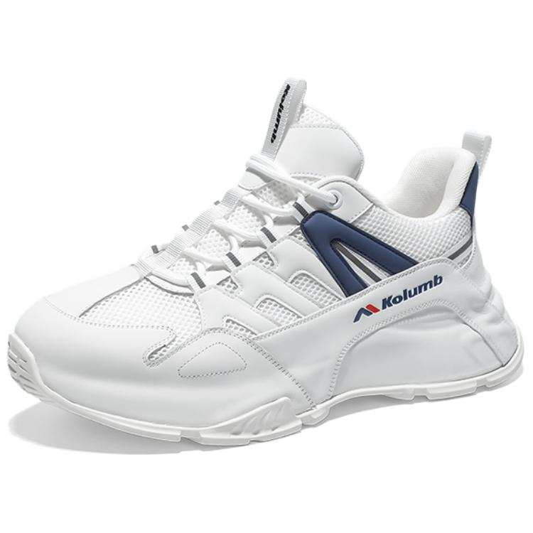 Kolumb Cushioning Slip Resistant Abrasion Resistant Low top Casual Shoes Men's White Blue