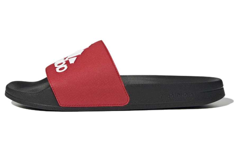 Adidas Adidas Adilette Rubber Sole Slide Slippers Unisex Black Red