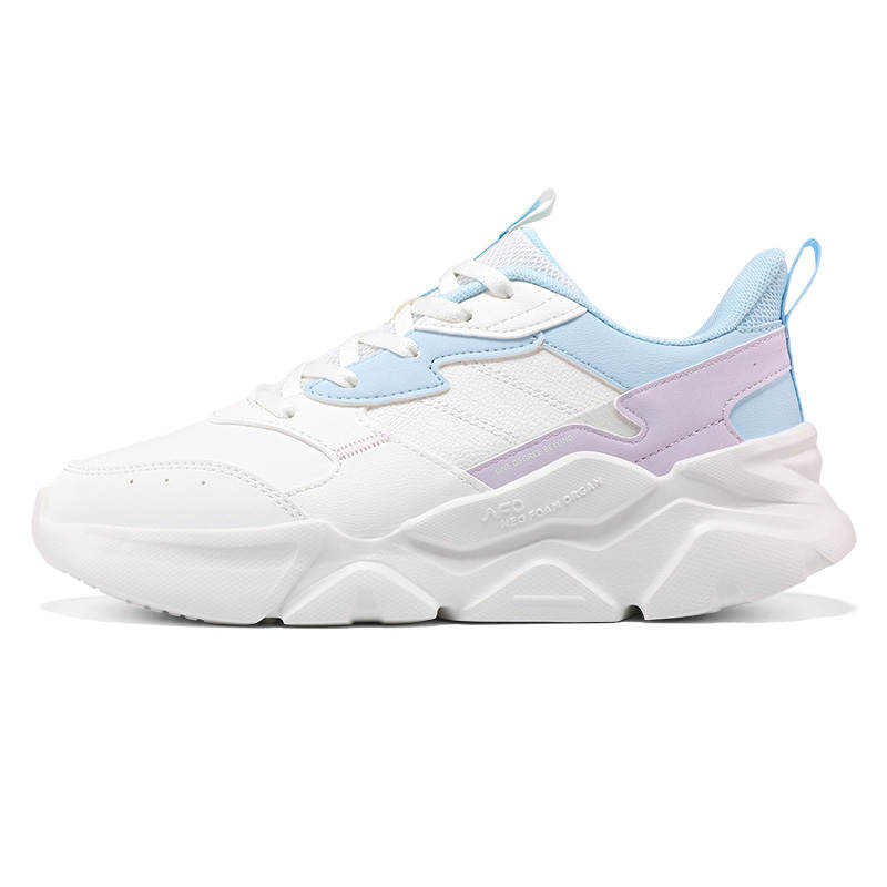 361° Slip Resistant Abrasion Resistant Low top Casual Shoes Women's White Blue Purple